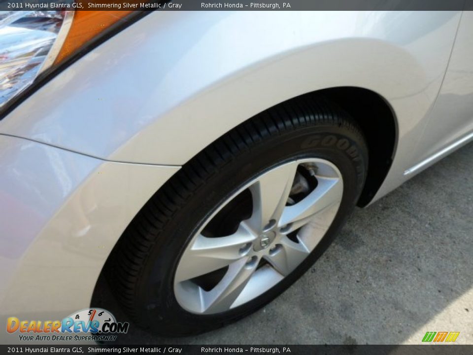 2011 Hyundai Elantra GLS Shimmering Silver Metallic / Gray Photo #8