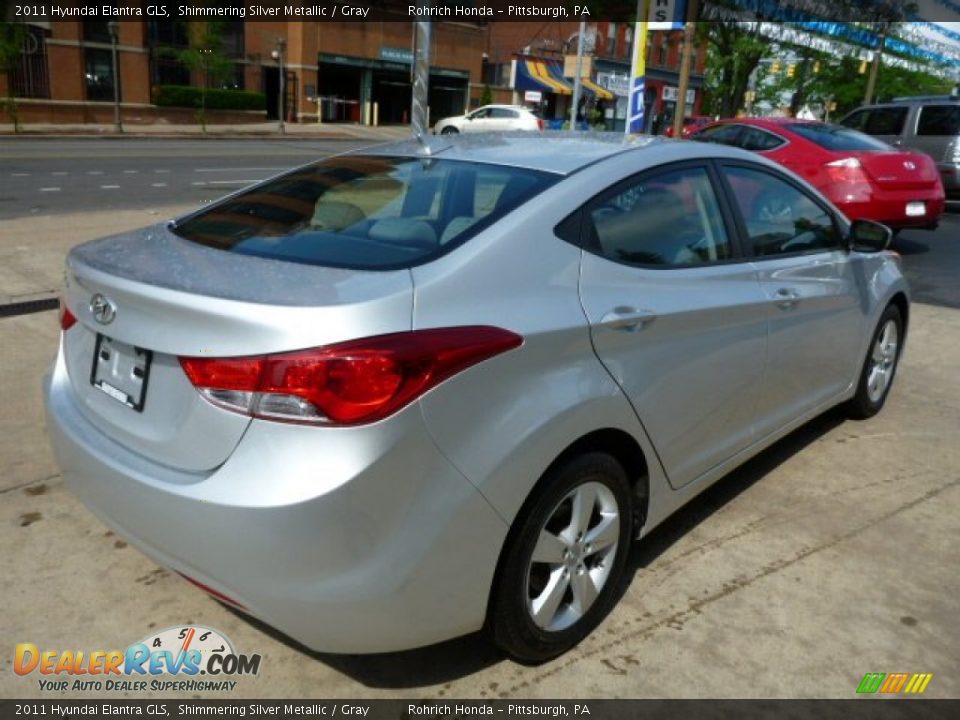 2011 Hyundai Elantra GLS Shimmering Silver Metallic / Gray Photo #11