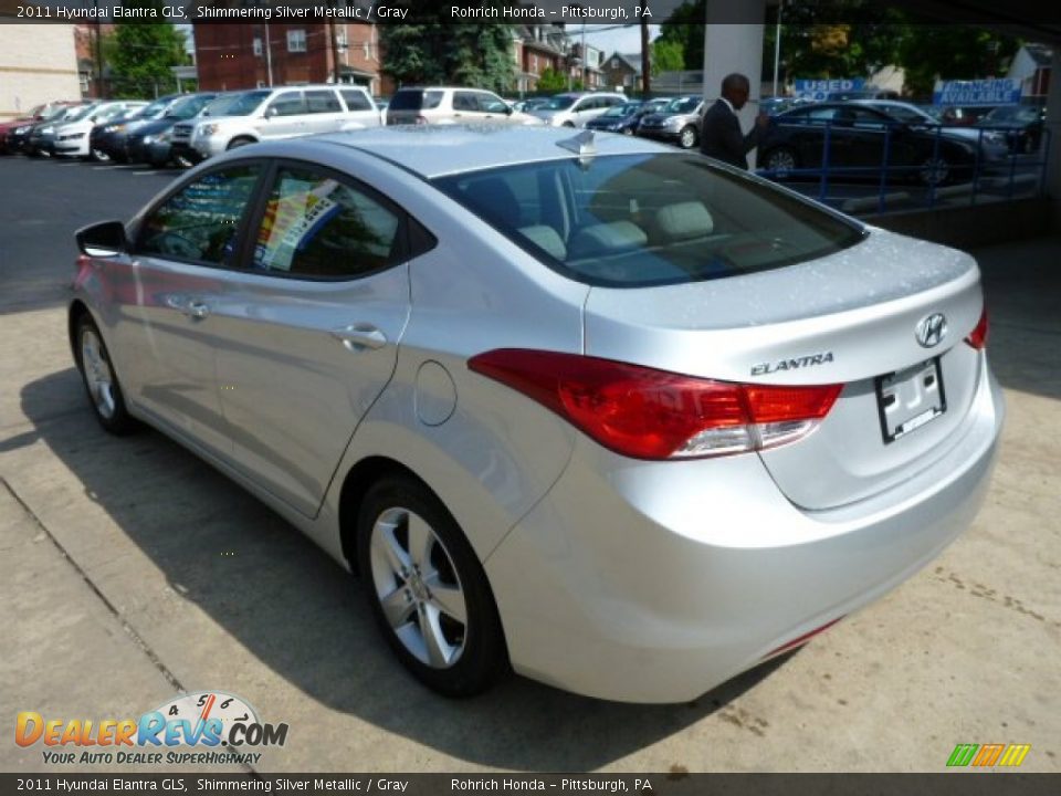 2011 Hyundai Elantra GLS Shimmering Silver Metallic / Gray Photo #12