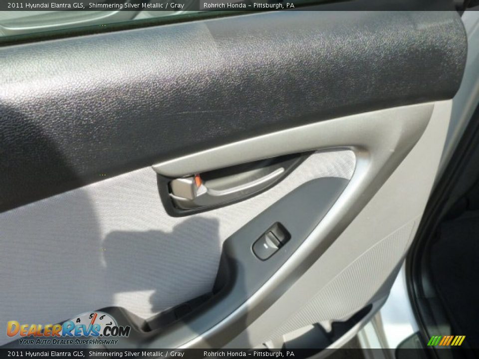 2011 Hyundai Elantra GLS Shimmering Silver Metallic / Gray Photo #13