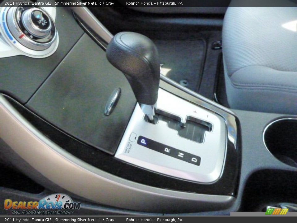 2011 Hyundai Elantra GLS Shimmering Silver Metallic / Gray Photo #15