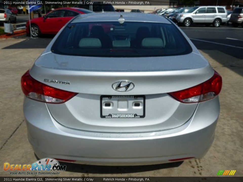 2011 Hyundai Elantra GLS Shimmering Silver Metallic / Gray Photo #17