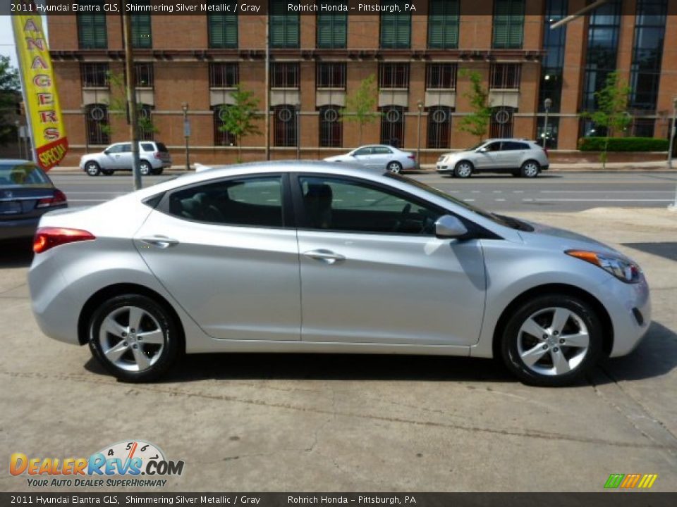 2011 Hyundai Elantra GLS Shimmering Silver Metallic / Gray Photo #18