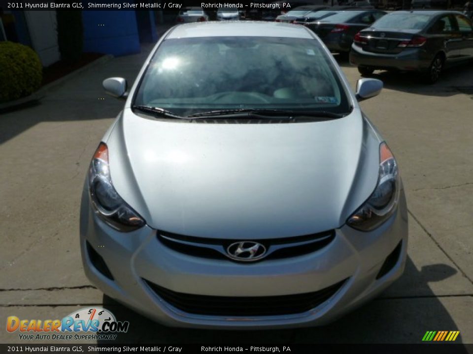 2011 Hyundai Elantra GLS Shimmering Silver Metallic / Gray Photo #19