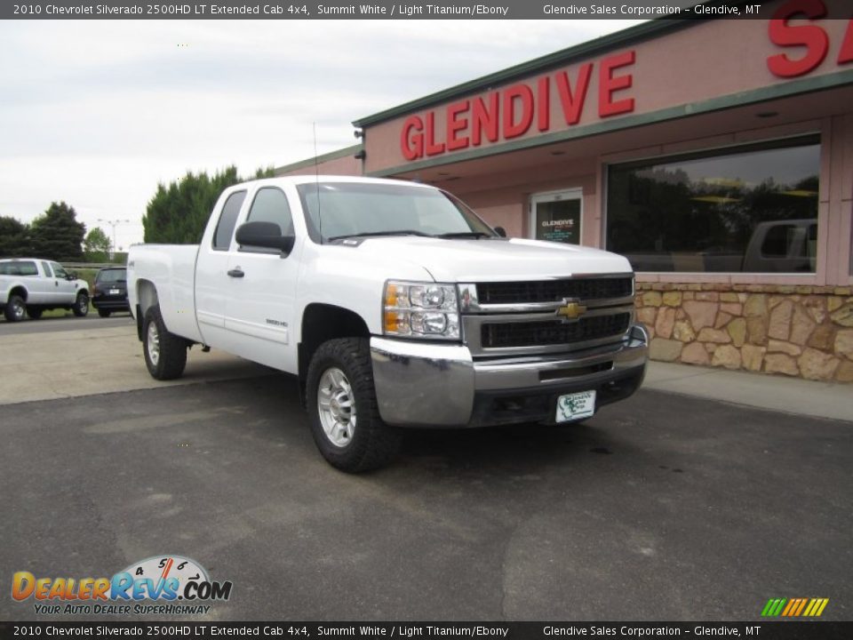 2010 Chevrolet Silverado 2500HD LT Extended Cab 4x4 Summit White / Light Titanium/Ebony Photo #4