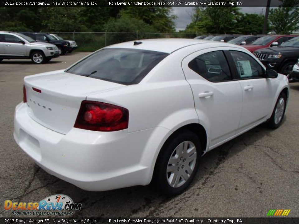 2013 Dodge Avenger SE New Bright White / Black Photo #6