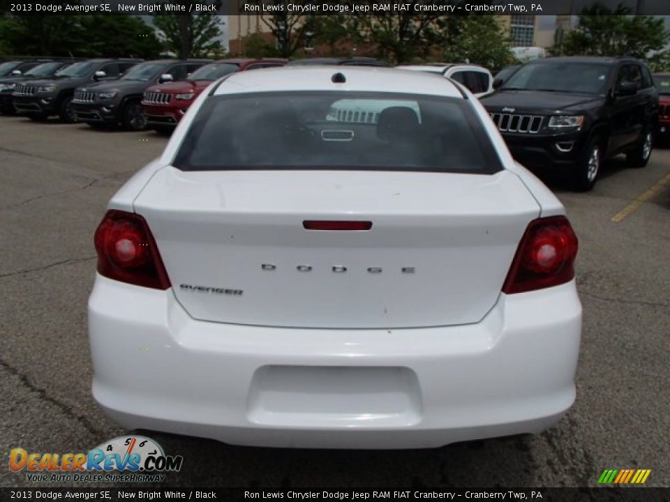 2013 Dodge Avenger SE New Bright White / Black Photo #7