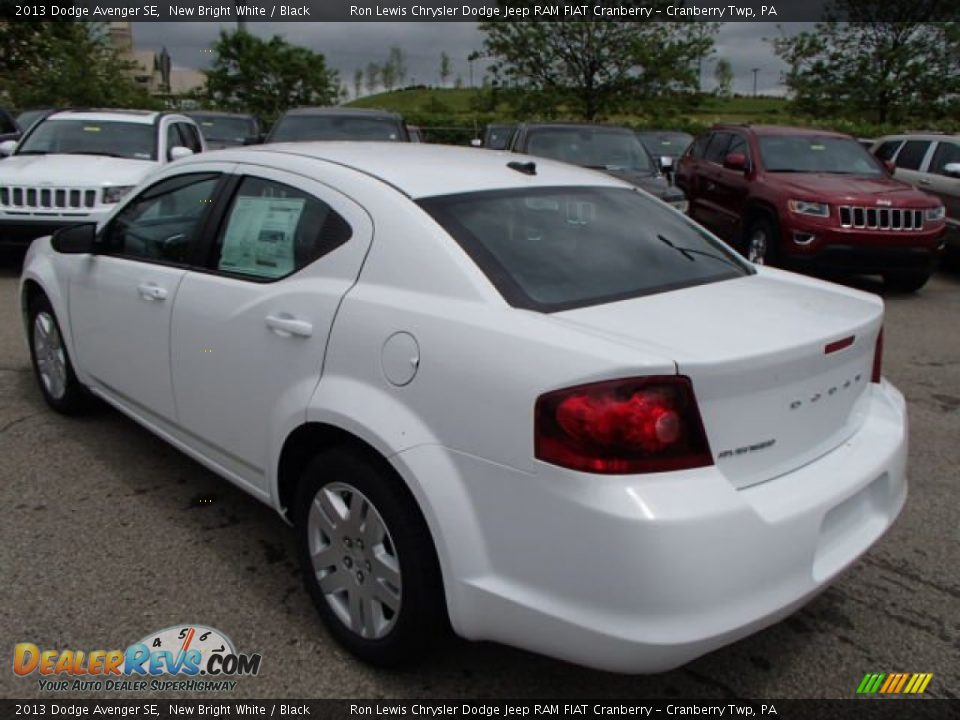 2013 Dodge Avenger SE New Bright White / Black Photo #8