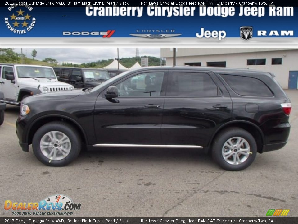 2013 Dodge Durango Crew AWD Brilliant Black Crystal Pearl / Black Photo #1
