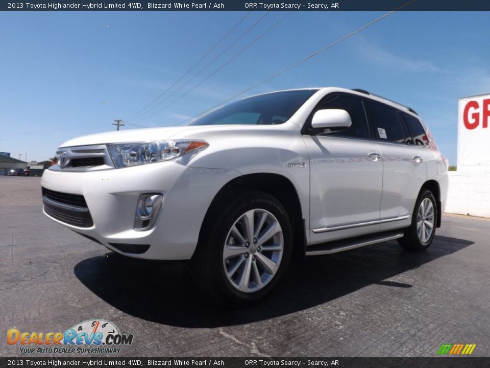 2013 Toyota Highlander Hybrid Limited 4WD Blizzard White Pearl / Ash Photo #3