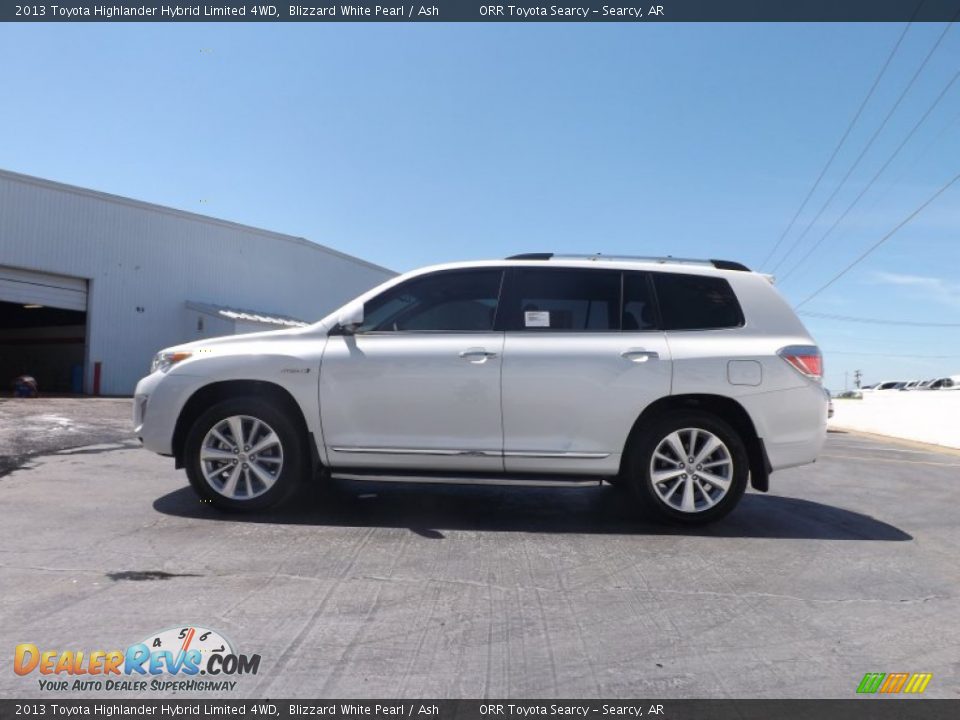 2013 Toyota Highlander Hybrid Limited 4WD Blizzard White Pearl / Ash Photo #4