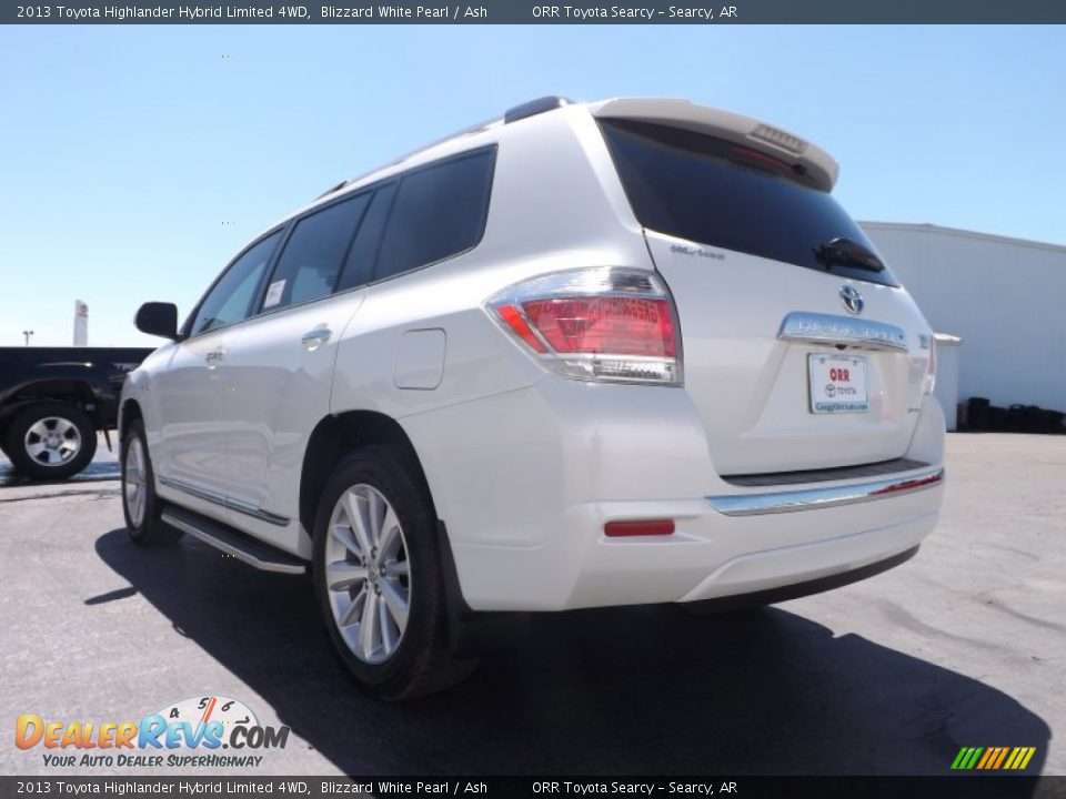 2013 Toyota Highlander Hybrid Limited 4WD Blizzard White Pearl / Ash Photo #6
