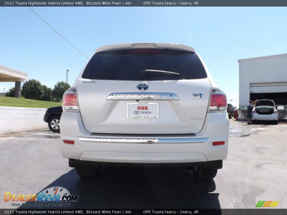 2013 Toyota Highlander Hybrid Limited 4WD Blizzard White Pearl / Ash Photo #7
