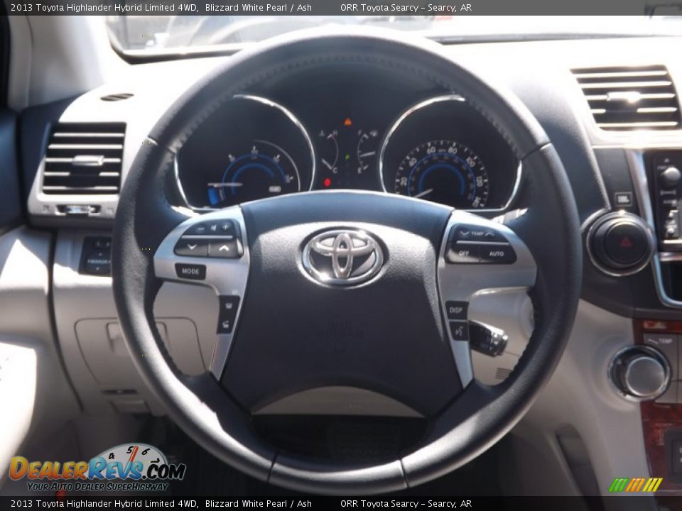 2013 Toyota Highlander Hybrid Limited 4WD Blizzard White Pearl / Ash Photo #11