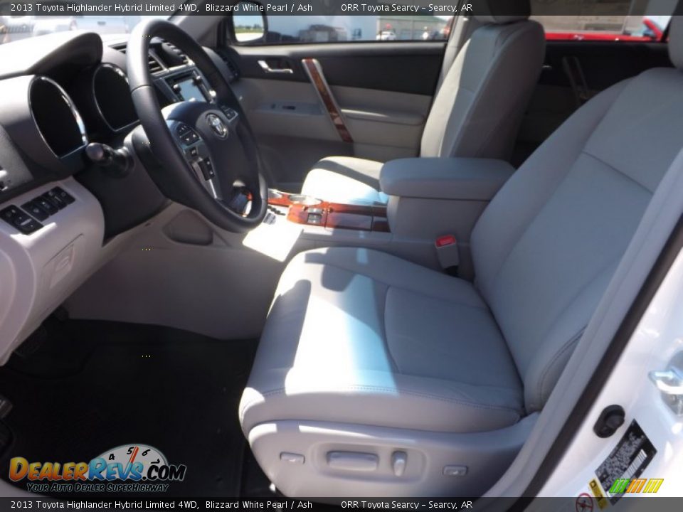 2013 Toyota Highlander Hybrid Limited 4WD Blizzard White Pearl / Ash Photo #14