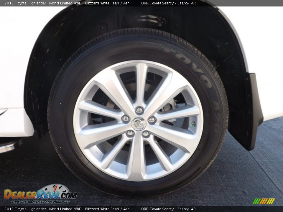 2013 Toyota Highlander Hybrid Limited 4WD Blizzard White Pearl / Ash Photo #21