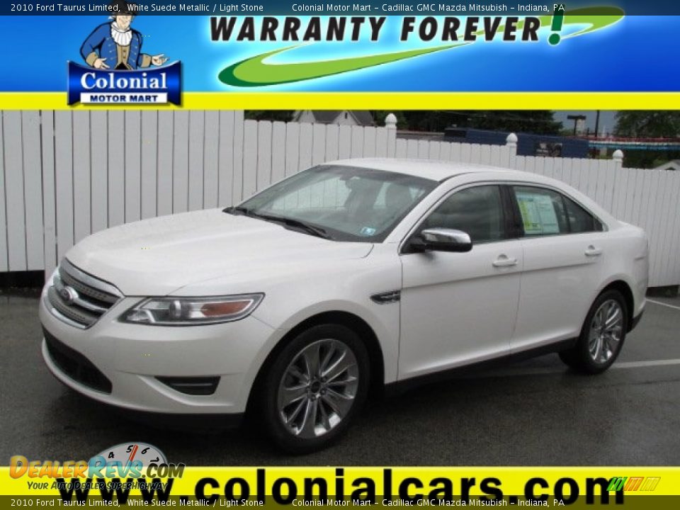 2010 Ford Taurus Limited White Suede Metallic / Light Stone Photo #1