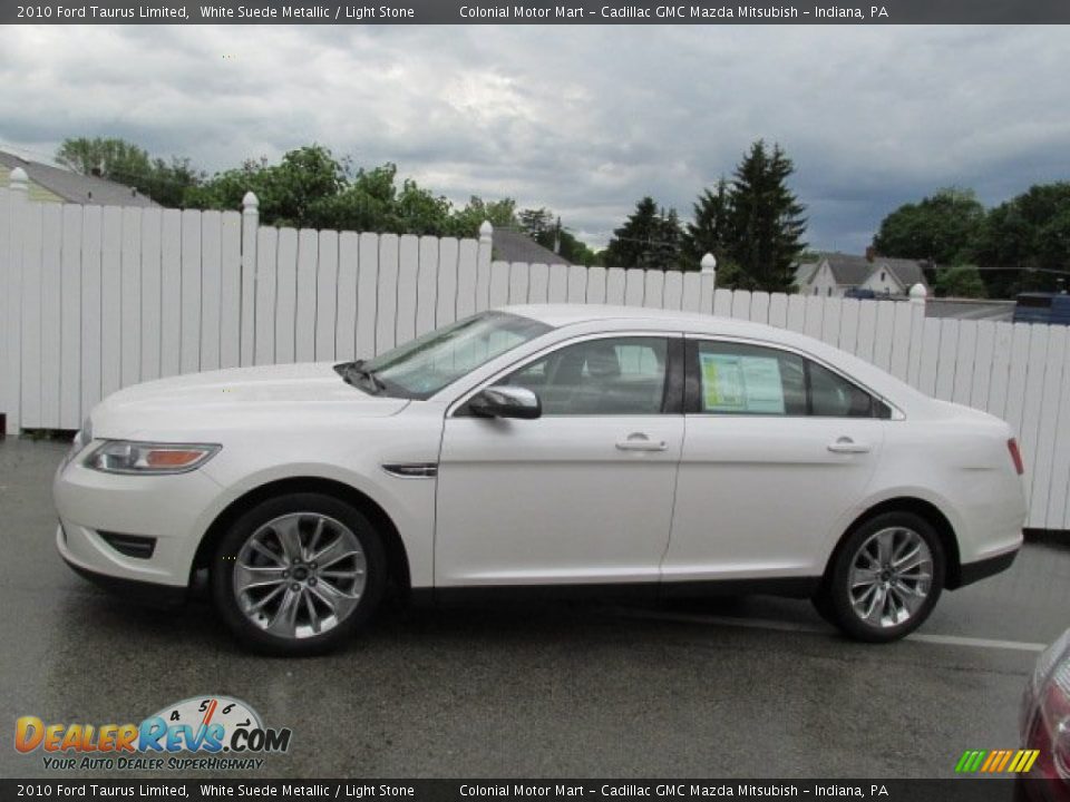 2010 Ford Taurus Limited White Suede Metallic / Light Stone Photo #2