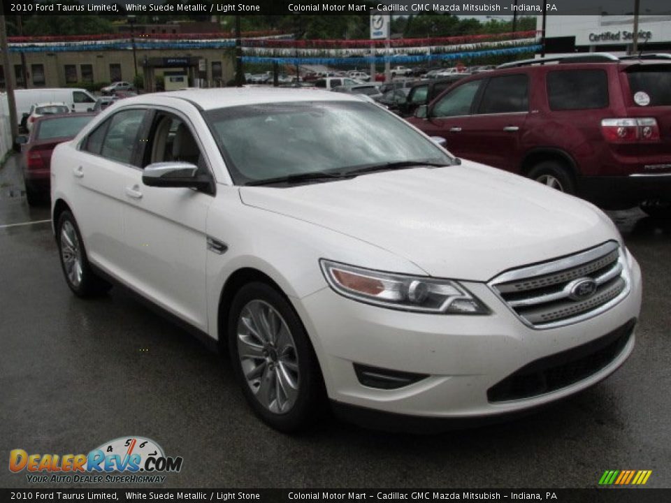 2010 Ford Taurus Limited White Suede Metallic / Light Stone Photo #4