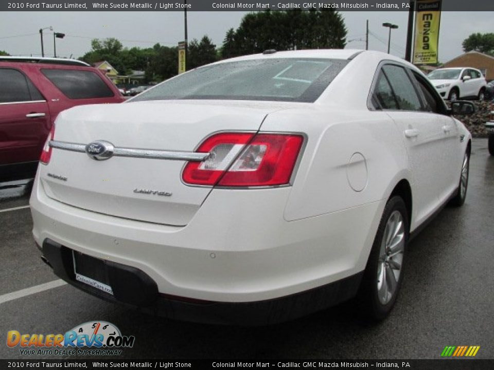 2010 Ford Taurus Limited White Suede Metallic / Light Stone Photo #6