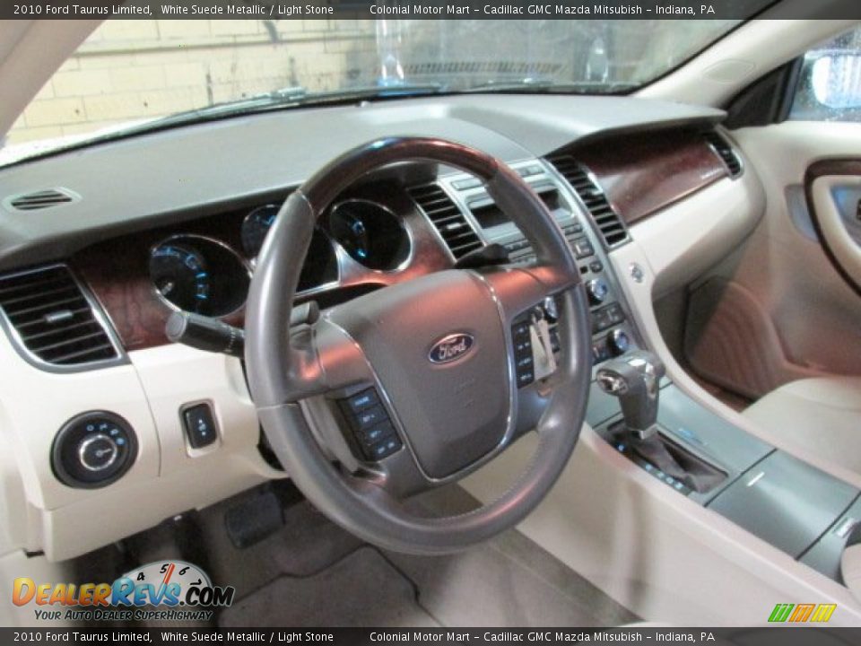2010 Ford Taurus Limited White Suede Metallic / Light Stone Photo #9