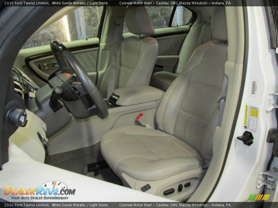 2010 Ford Taurus Limited White Suede Metallic / Light Stone Photo #10