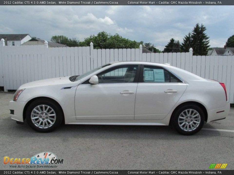 2012 Cadillac CTS 4 3.0 AWD Sedan White Diamond Tricoat / Cashmere/Cocoa Photo #2