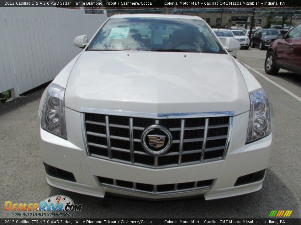 2012 Cadillac CTS 4 3.0 AWD Sedan White Diamond Tricoat / Cashmere/Cocoa Photo #4
