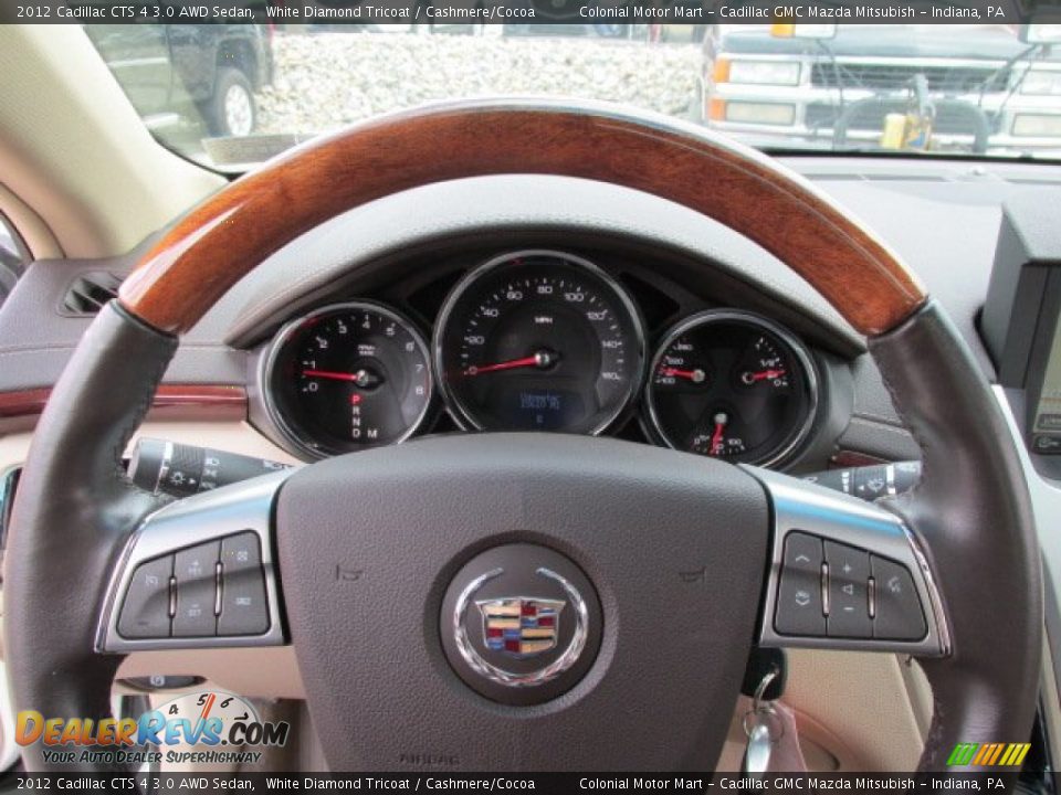 2012 Cadillac CTS 4 3.0 AWD Sedan White Diamond Tricoat / Cashmere/Cocoa Photo #18