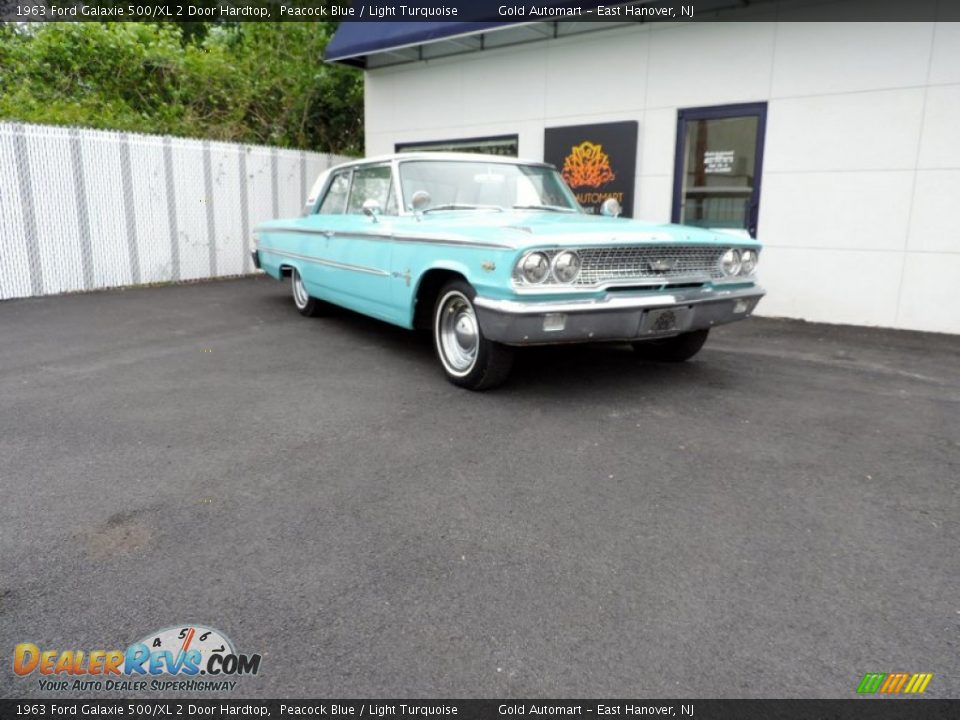 1963 Ford Galaxie 500/XL 2 Door Hardtop Peacock Blue / Light Turquoise Photo #3