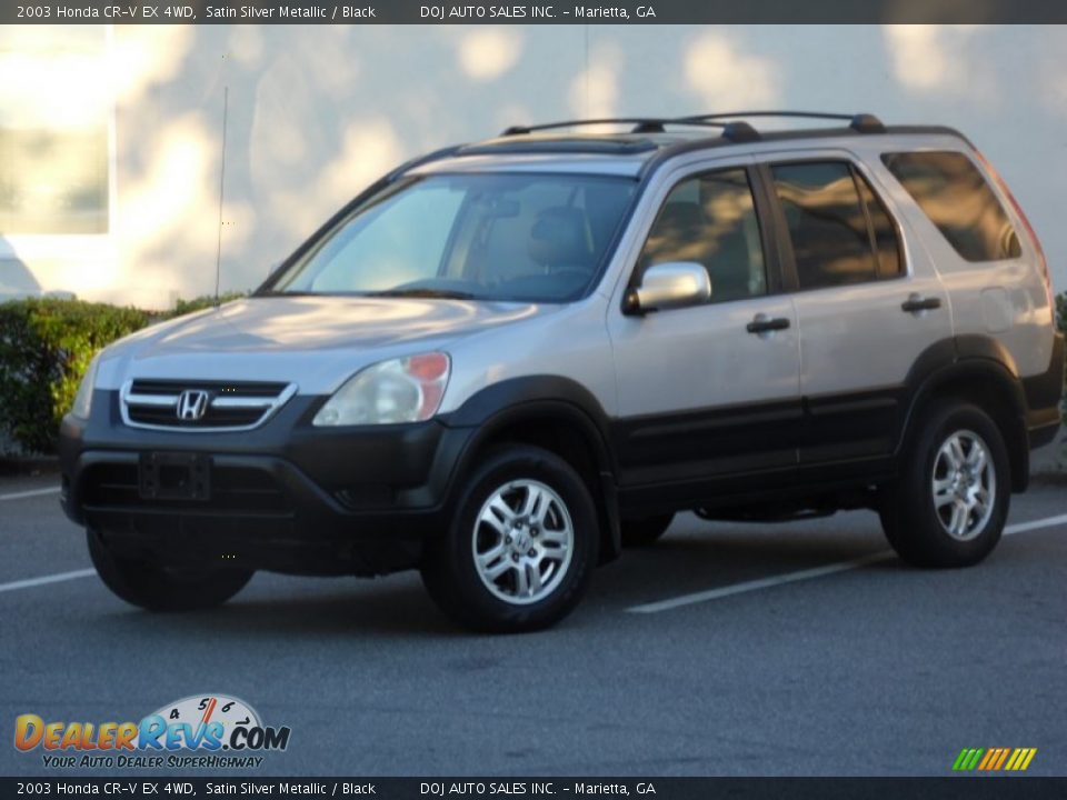 2003 Honda CR-V EX 4WD Satin Silver Metallic / Black Photo #3