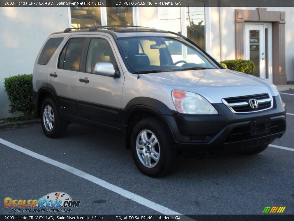 2003 Honda CR-V EX 4WD Satin Silver Metallic / Black Photo #6