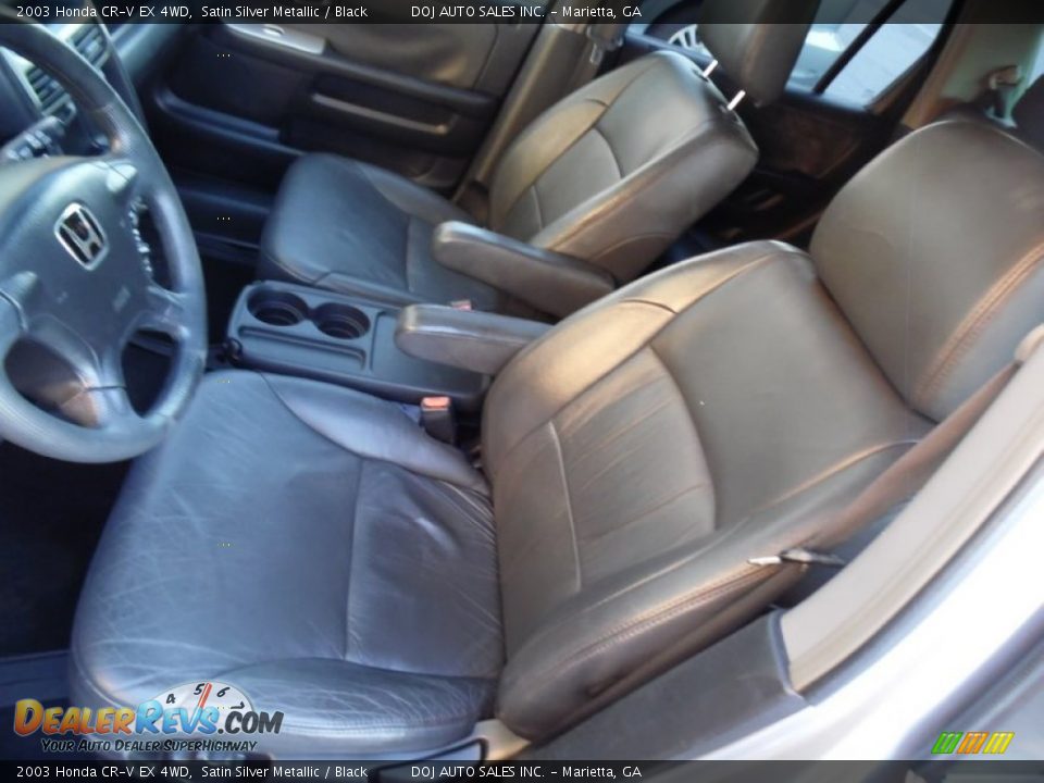 2003 Honda CR-V EX 4WD Satin Silver Metallic / Black Photo #14