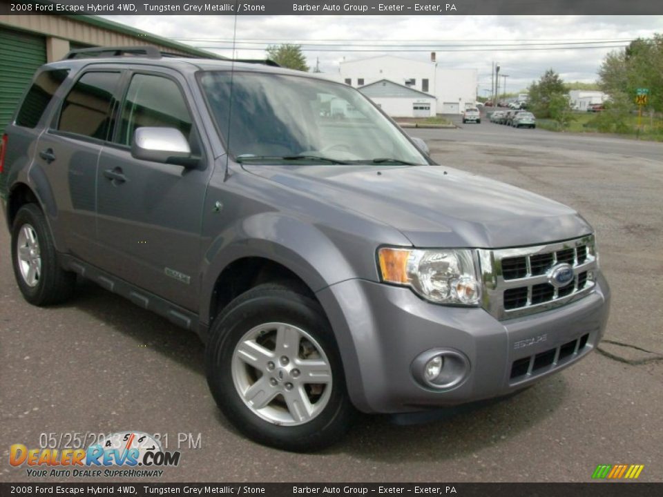 2008 Ford Escape Hybrid 4WD Tungsten Grey Metallic / Stone Photo #3