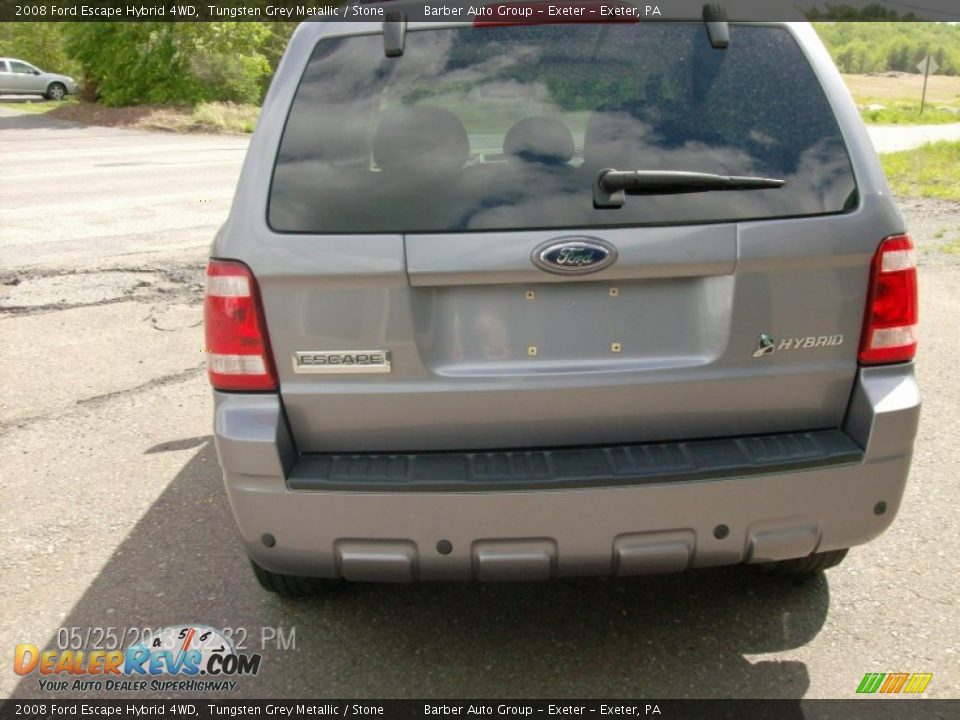 2008 Ford Escape Hybrid 4WD Tungsten Grey Metallic / Stone Photo #6