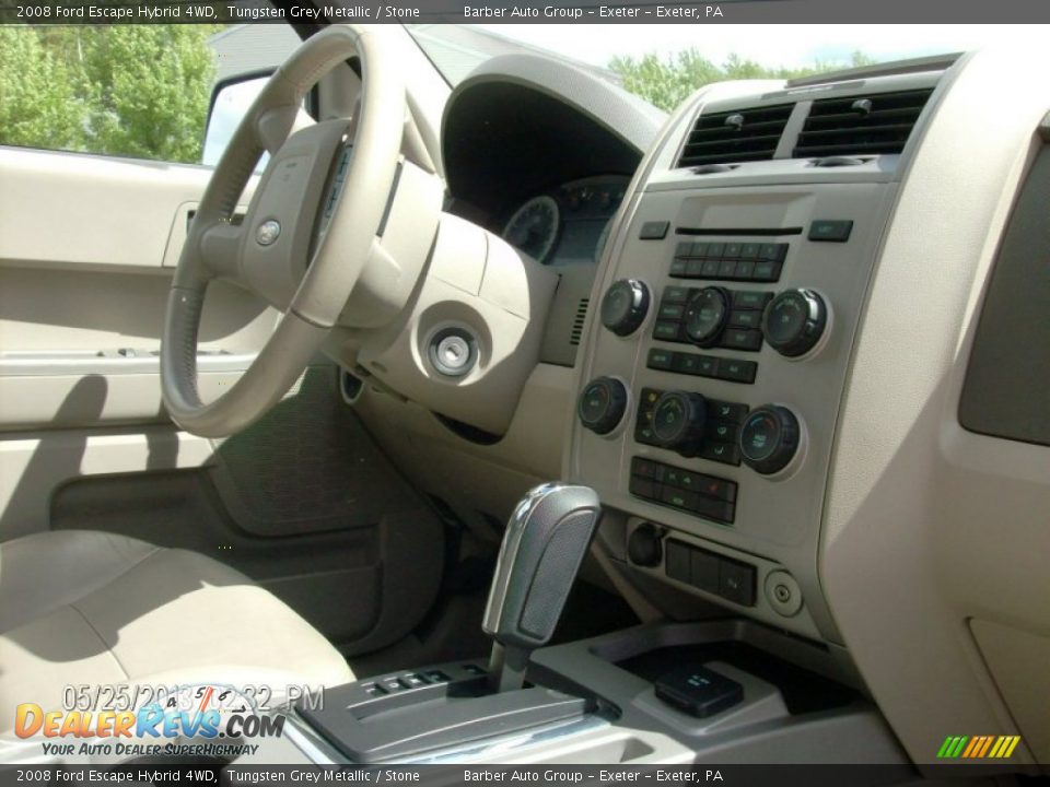 2008 Ford Escape Hybrid 4WD Tungsten Grey Metallic / Stone Photo #10