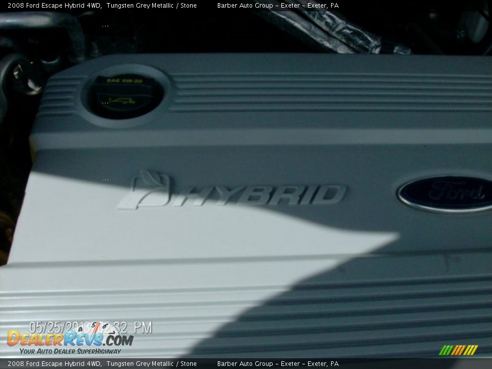 2008 Ford Escape Hybrid 4WD Tungsten Grey Metallic / Stone Photo #11