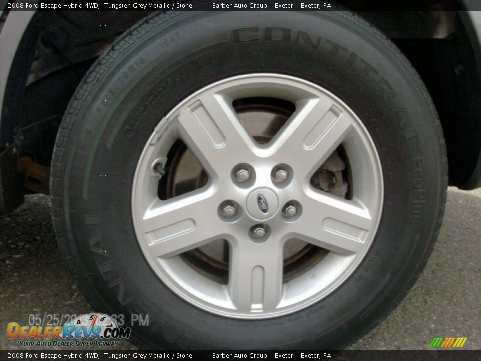 2008 Ford Escape Hybrid 4WD Tungsten Grey Metallic / Stone Photo #12