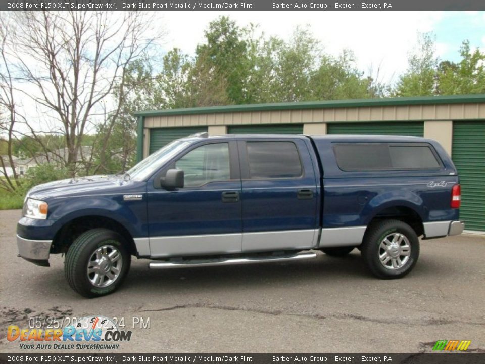 2008 Ford F150 XLT SuperCrew 4x4 Dark Blue Pearl Metallic / Medium/Dark Flint Photo #1