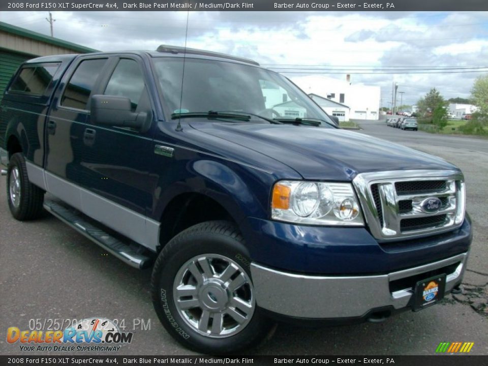 2008 Ford F150 XLT SuperCrew 4x4 Dark Blue Pearl Metallic / Medium/Dark Flint Photo #3
