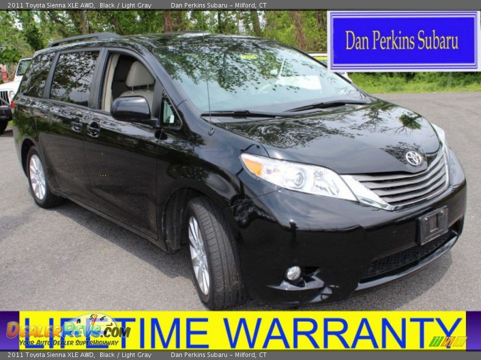 2011 Toyota Sienna XLE AWD Black / Light Gray Photo #1