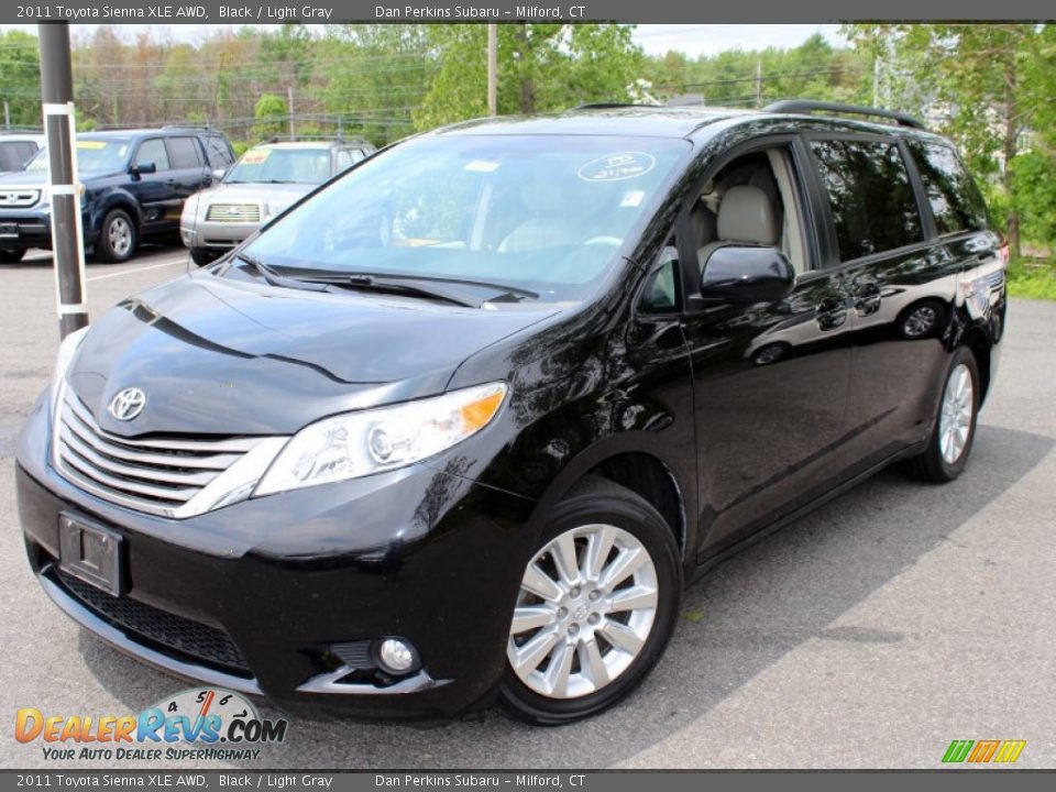 2011 Toyota Sienna XLE AWD Black / Light Gray Photo #3
