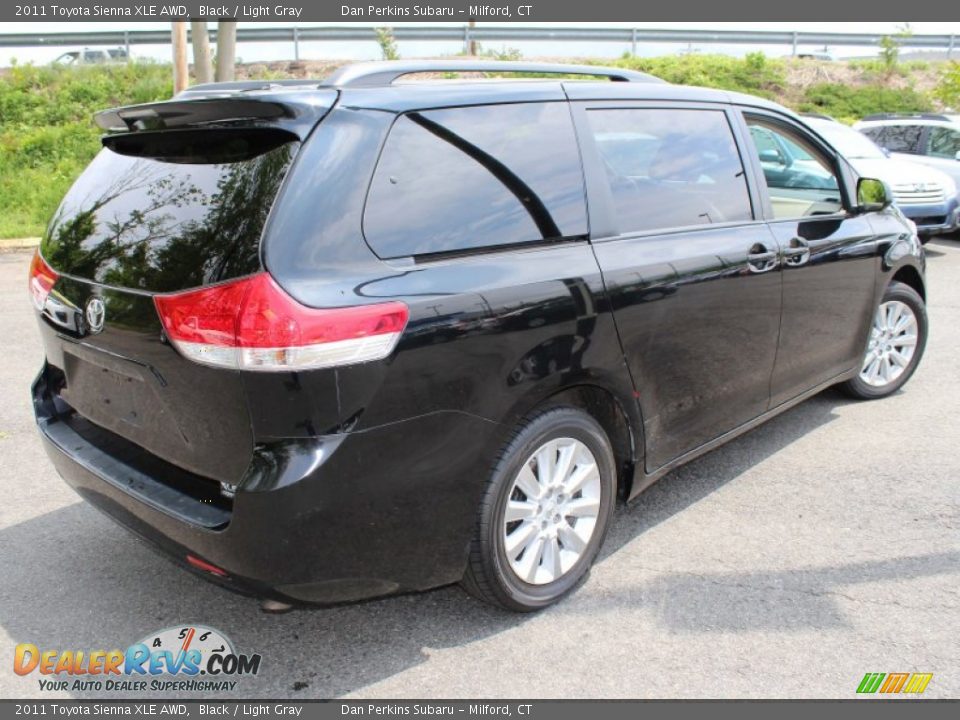 2011 Toyota Sienna XLE AWD Black / Light Gray Photo #6