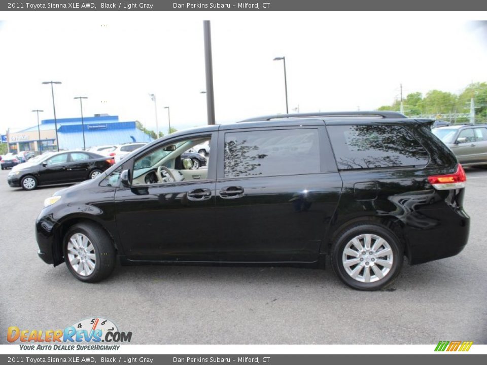 2011 Toyota Sienna XLE AWD Black / Light Gray Photo #12