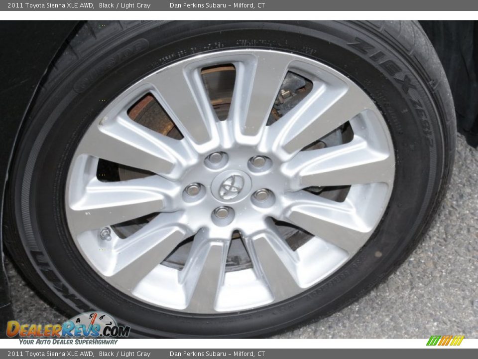 2011 Toyota Sienna XLE AWD Black / Light Gray Photo #21