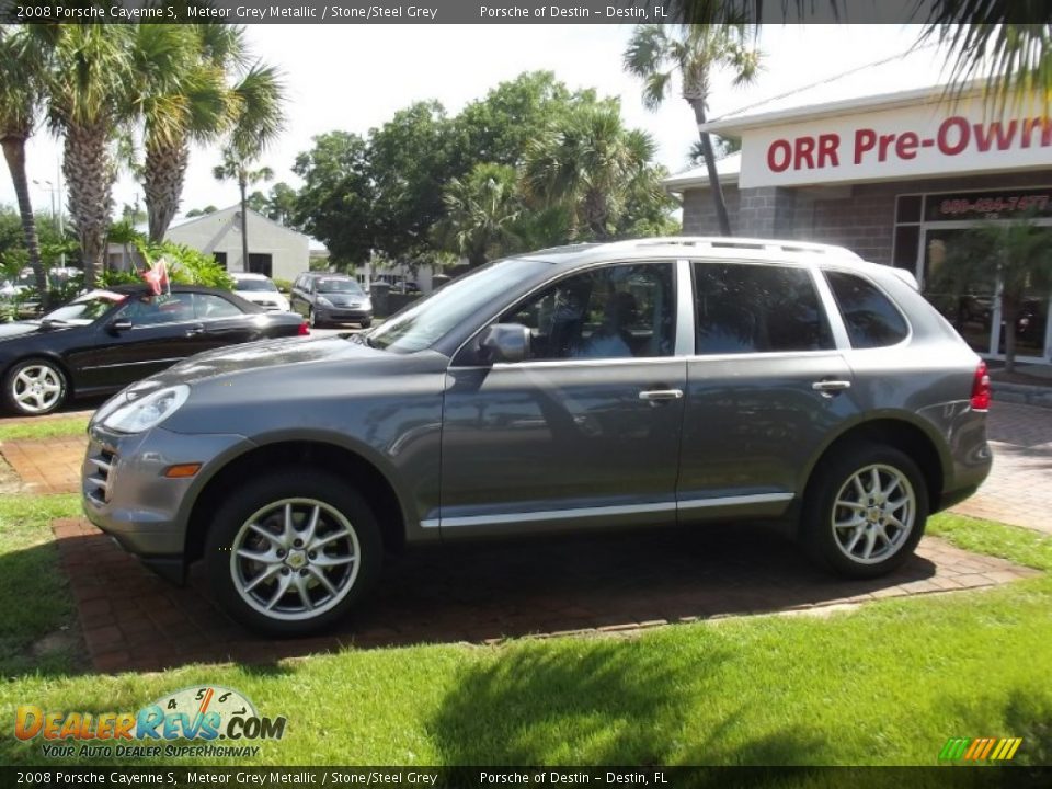 2008 Porsche Cayenne S Meteor Grey Metallic / Stone/Steel Grey Photo #2