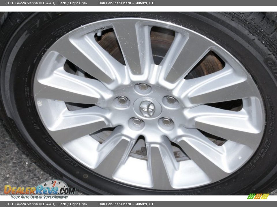 2011 Toyota Sienna XLE AWD Black / Light Gray Photo #22