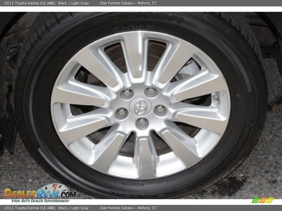 2011 Toyota Sienna XLE AWD Black / Light Gray Photo #23