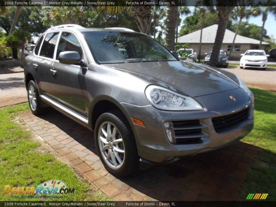 2008 Porsche Cayenne S Meteor Grey Metallic / Stone/Steel Grey Photo #7