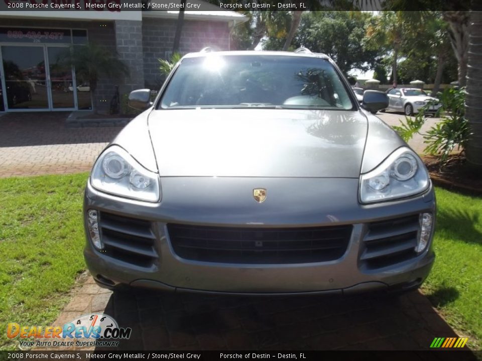 2008 Porsche Cayenne S Meteor Grey Metallic / Stone/Steel Grey Photo #8